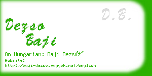 dezso baji business card